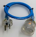 Australian SAA Transparent Power Cord with Male and Female Plug