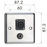 Stainless XLR Wall Plate, Wall Socket (9.2028