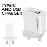 2.4A Signal USB Fast Mobile Phone Adapter Charger for UK