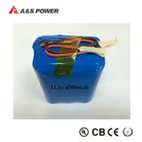 12V 4500mAh Lithium Li-ion Battery Pack 11.1V Rechargeable 18650