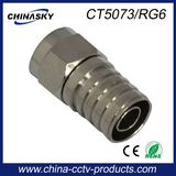 CCTV Water-Proof F Connector for RG6 Coaxial Cable (CT5073/RG6)
