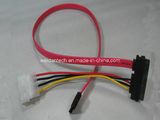 SATA (15+7) to (SATA7+IDE 4P) Power Sync Data Cable