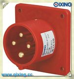 Cee/IEC IP44 16A 400V 4p Red Flush Mounted Plug