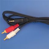 PVC Injection 3.5mm Plug to 2RCA Cable (ca-019)