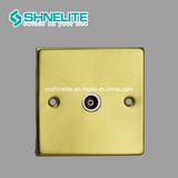 British Standard Stainless Steel 1 Gang TV Socket with Ce