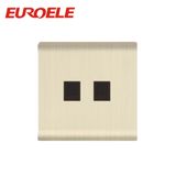 Aluminum Plate 2 Gang Tel Socket and Data Socket