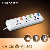 3 Way British Electrical Extension Socket with Individual Switch