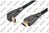 Black Chrome Plug DIY Mounted HDMI Cable
