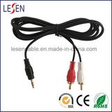 3.5mm Stereo Plug to 2 RCA Plugs, AV Cable