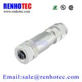 Metal Screw Wireable Connector 4pin M12 Female Plug