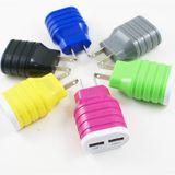 Mobile Accessories Dual USB Wall Charger with 7 Colors