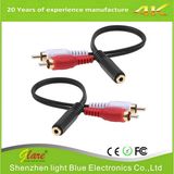 6 Inch 3.5mm Female to Dual RCA Male (Red/White)