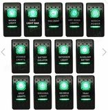 Genuine Carling Switch Green Driving/Reverse Lights LED on/off 12 Volt Arb