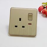 One Gang Switched Socket with Neon