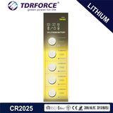3V Cr2025 Non-Rechargeable Button Cell Lithium Battery with Ce for Toy