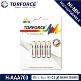 Rechargeable Nickel Metal Hydride Battery with Ce for Toy (HR03-AAA 700mAh)