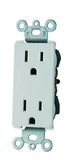Decora Duplex Receptacle, Straight Blade, Self-Grounding, UL Listed
