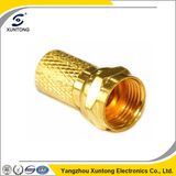 Rg59 RG6 F Connector Twist on Type Connector with Gold Plating