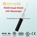 Rg59 Quad Shield with Messenger Drop Outdoor Coaxial Cable