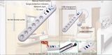 6 Outlets Power Strip, Power Socket with USB Charge, Foot-Switch (GGFPBKS06)
