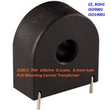 2500: 1 70A 100ohm 0.1calss 6.5mm Hole PCB Mounting Current Transformer for Power Measurement