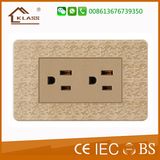 Home Electric 6 Pin Wall Socket with Golden Mosaic Color