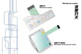 Multi Buttons Membrane Keyboard with Transparent LED Window for Printer