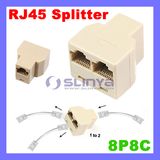 8p8c RJ45 Coupler Network Ethernet Splitter RJ45 Connector Coupler