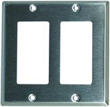 Stainless Steel, 2-Gang Decora/GFCI Device Decora Wallplate