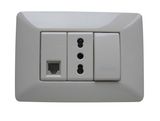 Italian 3 Module Plastic Wall Switch