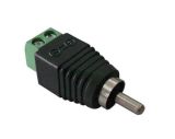 CCTV Male Solderless RCA Connector with Screw Terminal