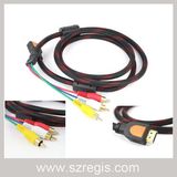 1.5m Gold-Plated AV HDMI to RCA Coaxial Data HDMI Cable