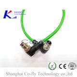 Elbow-Elbow Aviation M12 Shielding Waterproof Plug with Cable