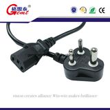 SABS South African 3 Pin AC Power Cords with Molded Plug African Extension Cord