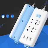 Power Strip 3-Outlet Surge Protector with 4-USB Charging Smart Power Socket with 6.5FT Extension Cord