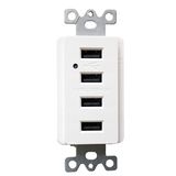 American Four Ports USB Sockets Quick-Charge UL Listed