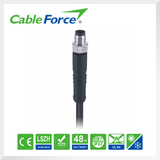 M5 4 Pin Male Straight Molded Cable Connector Industrial Camera Connector