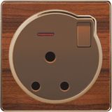British Standard 15A Round-Pinned Switched Socket with Neon (A2)