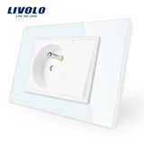 Livolo French Wall Socket with 1gang Push Button Switch Vl-C9c1fr1K-11