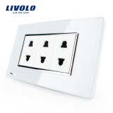 Livolo China 2 Pin Standard Wall Switch Power Triple Socket (VL-C3C3A-81/82)