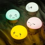 Powered by Battery or USB Rechargeable Touch Switch Cute Silicone LED Night Light