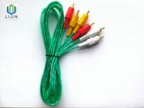 Transparent Jacket RCA Cable 3 Male to 3 Male