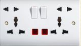 British Standard Double 13A Switched Socket Outlet with Neon G