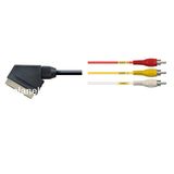 21 Pin Scart Plug to 3RCA Cable