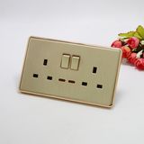 2018 New Model 2 Gang Switch Double Socket W/N