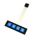 OEM Metal Dome Embossed 4 Buttons Membrane Switches with Pins Keypads