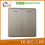 OEM Factory Supply Brushed Golden 2gang Light Switch