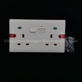 ABS Copper Double 13A Switch Socket with Neon (WS6336SDL)