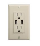 Factory Kls1029 American Standard USB Wall Socket 125V 15A USB Output 5V2a