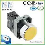 Manufacture Direct Sales Xb2-Ba51 Yellow Color 1 No (1 NC) 22mm Flat Head Metal Push Button Switch
